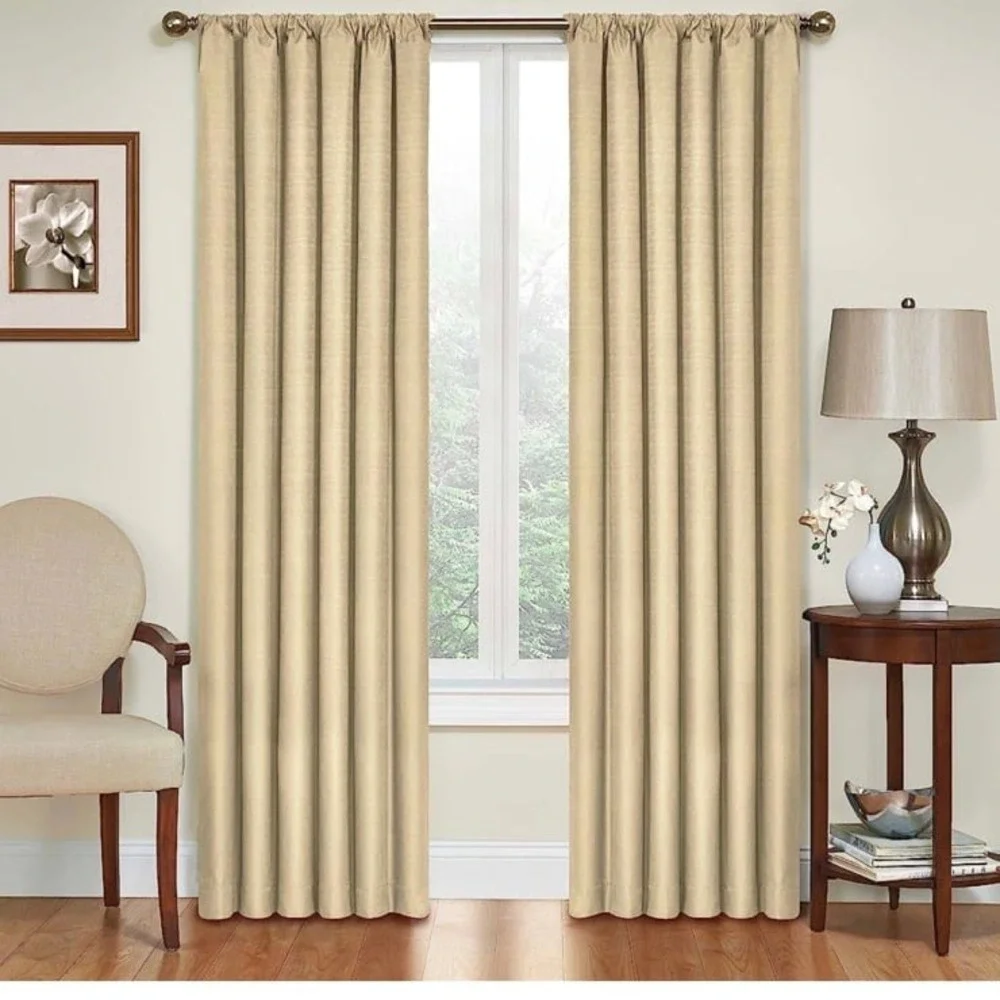 ECLIPSE Kendall Modern Blackout Thermal Rod Pocket Window Curtain for Bedroom or